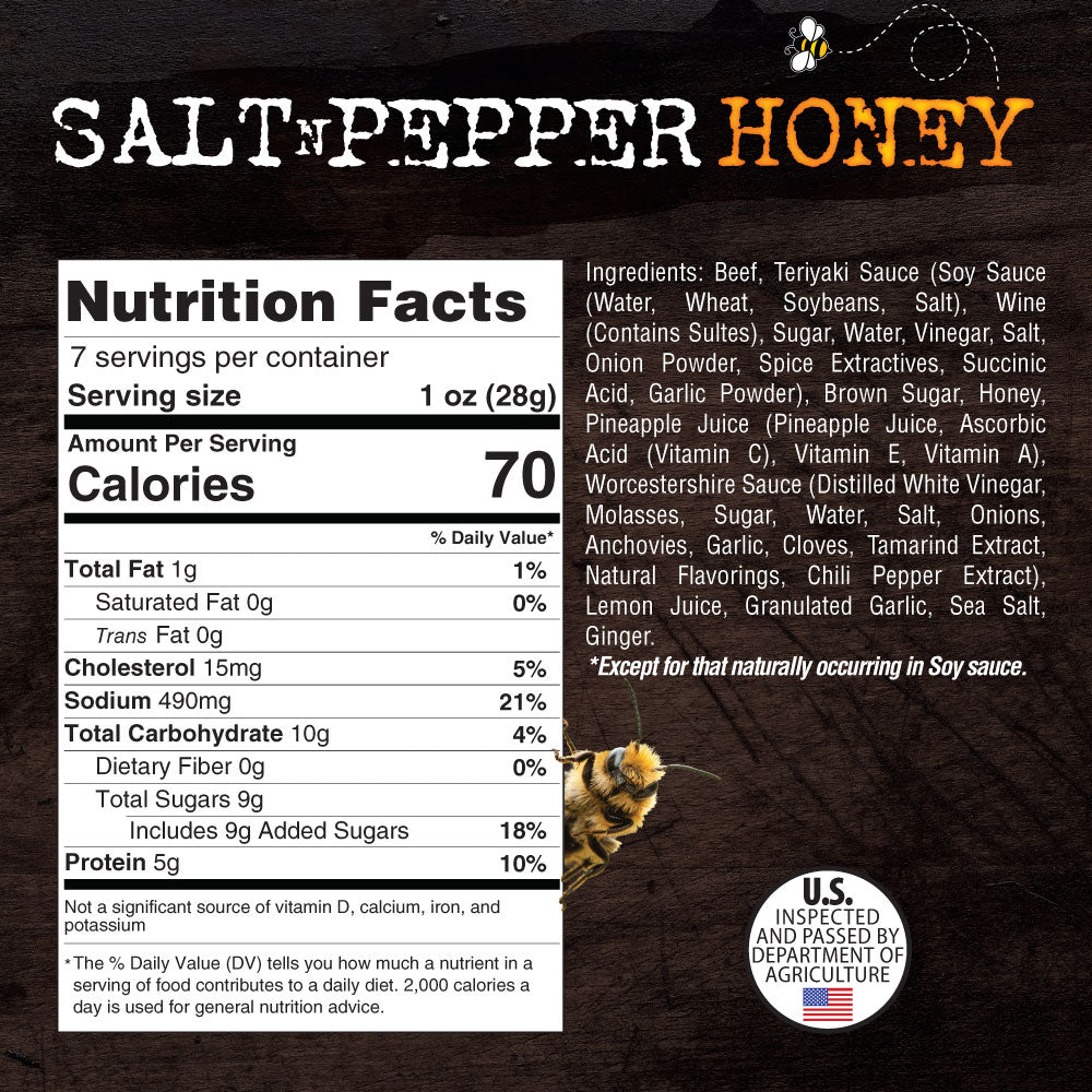 Salt N Pepper Honey - Brisket Beef Jerky